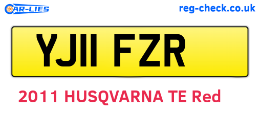 YJ11FZR are the vehicle registration plates.