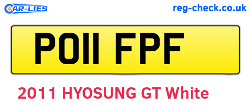PO11FPF are the vehicle registration plates.