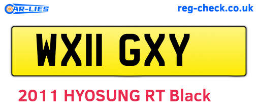 WX11GXY are the vehicle registration plates.