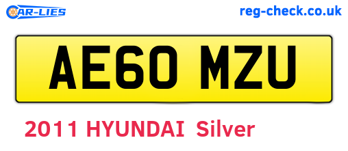 AE60MZU are the vehicle registration plates.