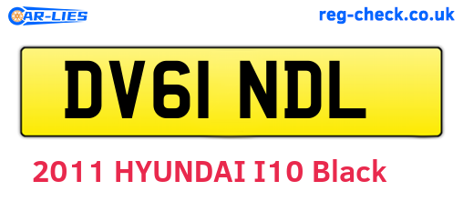 DV61NDL are the vehicle registration plates.