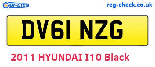 DV61NZG are the vehicle registration plates.