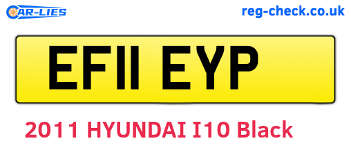 EF11EYP are the vehicle registration plates.