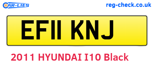 EF11KNJ are the vehicle registration plates.