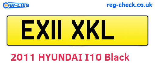 EX11XKL are the vehicle registration plates.