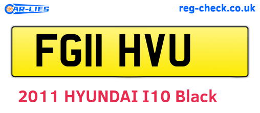 FG11HVU are the vehicle registration plates.