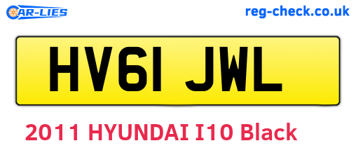 HV61JWL are the vehicle registration plates.