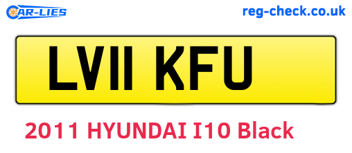 LV11KFU are the vehicle registration plates.