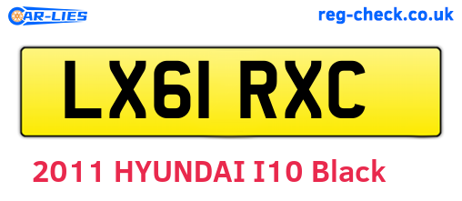 LX61RXC are the vehicle registration plates.