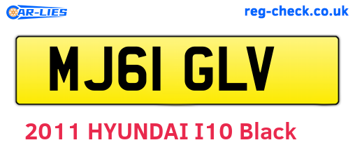 MJ61GLV are the vehicle registration plates.