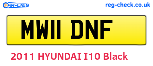 MW11DNF are the vehicle registration plates.