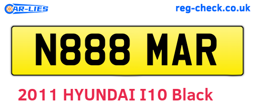 N888MAR are the vehicle registration plates.
