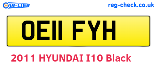 OE11FYH are the vehicle registration plates.