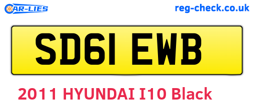 SD61EWB are the vehicle registration plates.