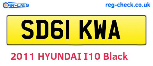 SD61KWA are the vehicle registration plates.