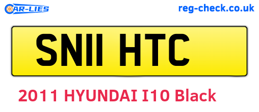 SN11HTC are the vehicle registration plates.