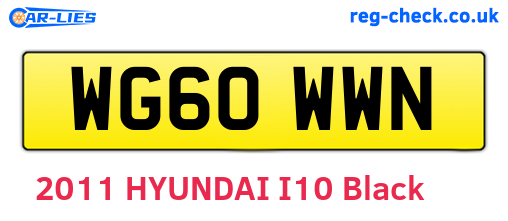 WG60WWN are the vehicle registration plates.