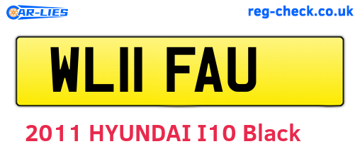WL11FAU are the vehicle registration plates.