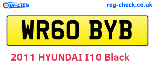 WR60BYB are the vehicle registration plates.