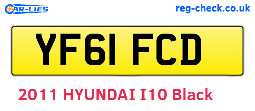 YF61FCD are the vehicle registration plates.