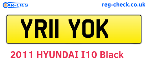 YR11YOK are the vehicle registration plates.