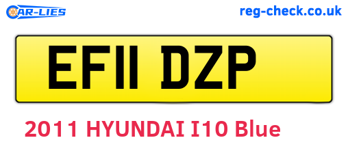 EF11DZP are the vehicle registration plates.