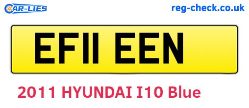 EF11EEN are the vehicle registration plates.