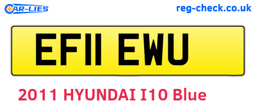 EF11EWU are the vehicle registration plates.