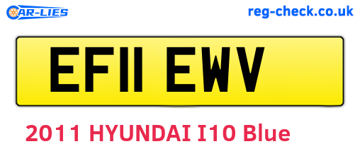 EF11EWV are the vehicle registration plates.