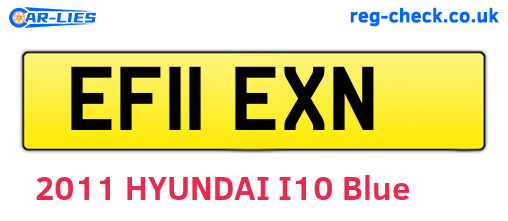 EF11EXN are the vehicle registration plates.