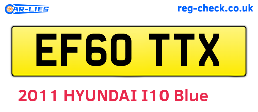 EF60TTX are the vehicle registration plates.
