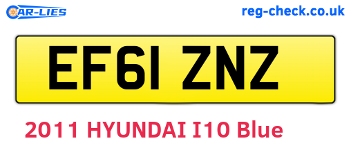 EF61ZNZ are the vehicle registration plates.