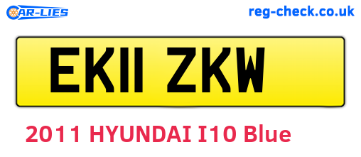 EK11ZKW are the vehicle registration plates.