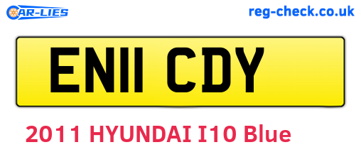EN11CDY are the vehicle registration plates.