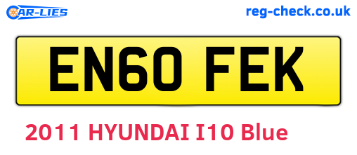 EN60FEK are the vehicle registration plates.