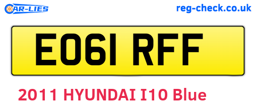 EO61RFF are the vehicle registration plates.