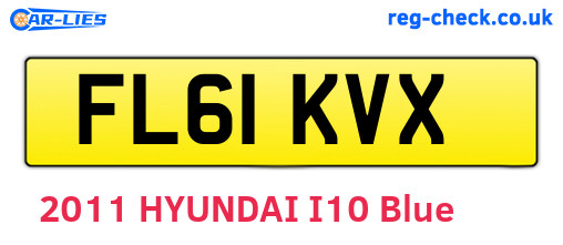 FL61KVX are the vehicle registration plates.