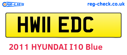 HW11EDC are the vehicle registration plates.
