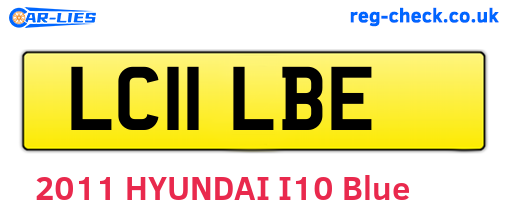 LC11LBE are the vehicle registration plates.