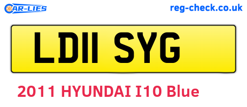 LD11SYG are the vehicle registration plates.