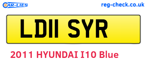 LD11SYR are the vehicle registration plates.