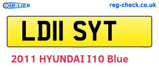 LD11SYT are the vehicle registration plates.