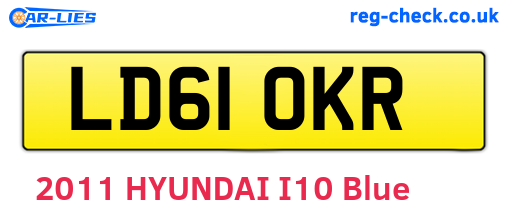 LD61OKR are the vehicle registration plates.