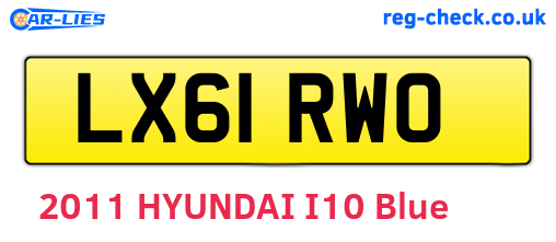 LX61RWO are the vehicle registration plates.