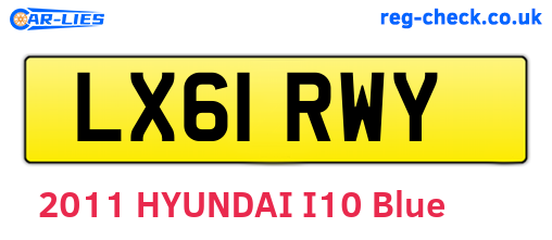 LX61RWY are the vehicle registration plates.
