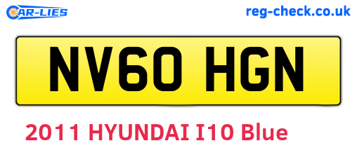 NV60HGN are the vehicle registration plates.