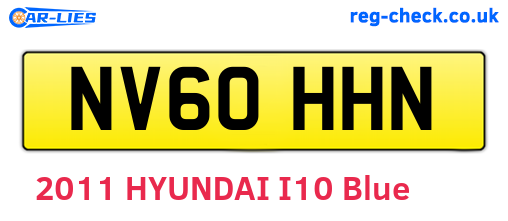 NV60HHN are the vehicle registration plates.