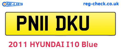 PN11DKU are the vehicle registration plates.