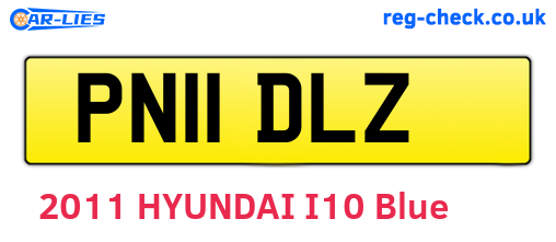 PN11DLZ are the vehicle registration plates.