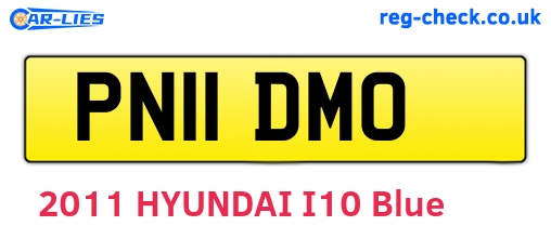 PN11DMO are the vehicle registration plates.